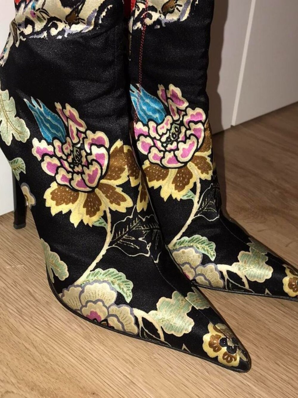 Roberto Cavalli S/S 2003 silk heel boot EU 37 - Picture 3 of 6